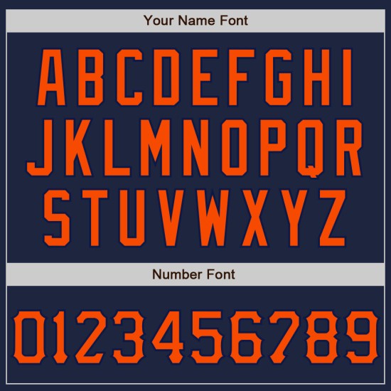 Baseball Custom Graffiti Muster Authentic Scratch Orange-Navy 3D Jersey