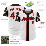 Shapes Authentic Baseball Arm Weiß Rot-Schwarz Farben Jersey Custom 3 Shapes Authentic Baseball Arm Weiß Rot-Schwarz Farben Jersey Custom 3