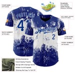 Authentisches Design Art Royal Grunge Weiß Splatter 3D Jersey Abstrakte Baseball Custom Muster Authentisches Design Art Royal Grunge Weiß Splatter 3D Jersey Abstrakte Baseball Custom Muster