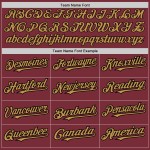 3 Farben Gold-Schwarz Formen Baseball Authentic Burgundy Arm Custom Old Jersey 3 Farben Gold-Schwarz Formen Baseball Authentic Burgundy Arm Custom Old Jersey