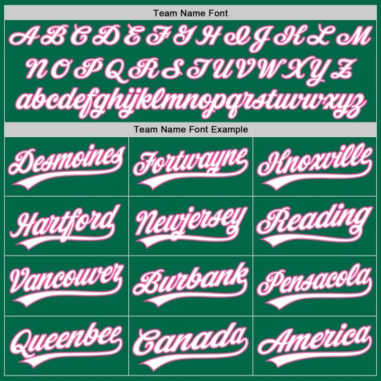 Grünes Baseball Throwback Custom Kelly Weiß-Pink Authentic Jersey Grünes Baseball Throwback Custom Kelly Weiß-Pink Authentic Jersey